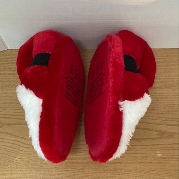 Dan Dee Santa Elf Red White Plush Slippers Sz M  Jingle Bells Christmas Costume - Picture 4 of 10